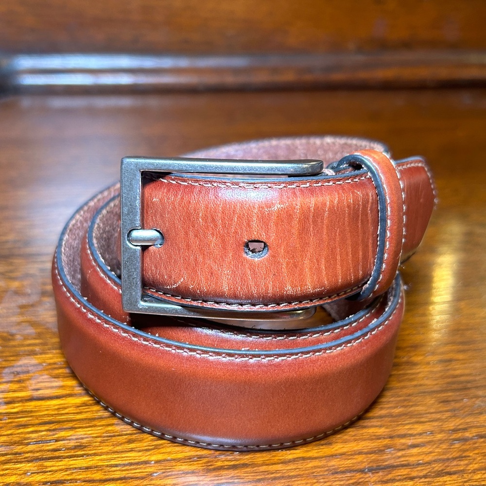Damen+Hastings Kinzie Genuine Leather Casual Dress Men's Brown Belt